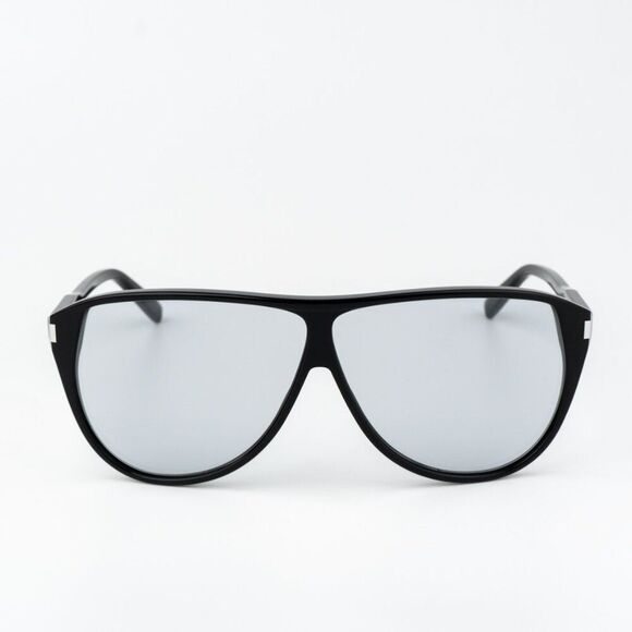 NEW Saint Laurent SL731 GASPAR  001 Black Light Blue Aviator Unisex Sunglasses - Picture 3 of 14